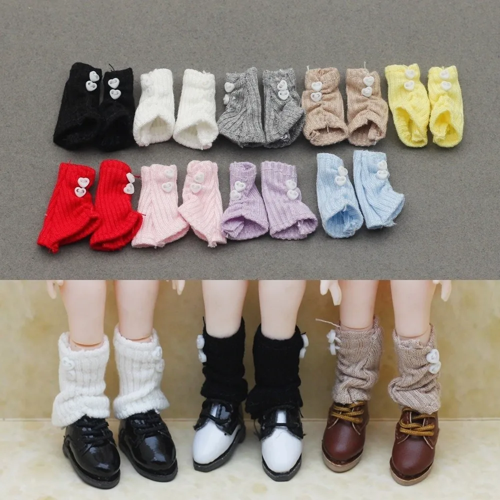 1/12 1/8 BJD Doll Multi Colors Socks Mini Pile Up Stacking Socks OB11 Socks Yarn Knitted Lolita Style Pile Socks Doll Clothes