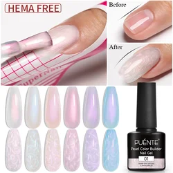 Pearl Color Extension Nail Gel Polish Hema Free Aurora Shell Thread Glitter Builder Construction Gel Semi-Permanent Varnish