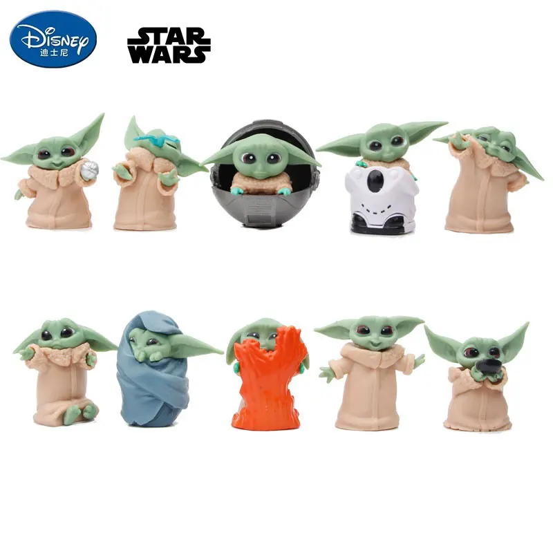 

6CM Baby Yoda Grogu Mandalorian Action Figure Toys Yoda Baby Action Toys Star Wars Figuras Hot Kids Toys Xmas Gifts