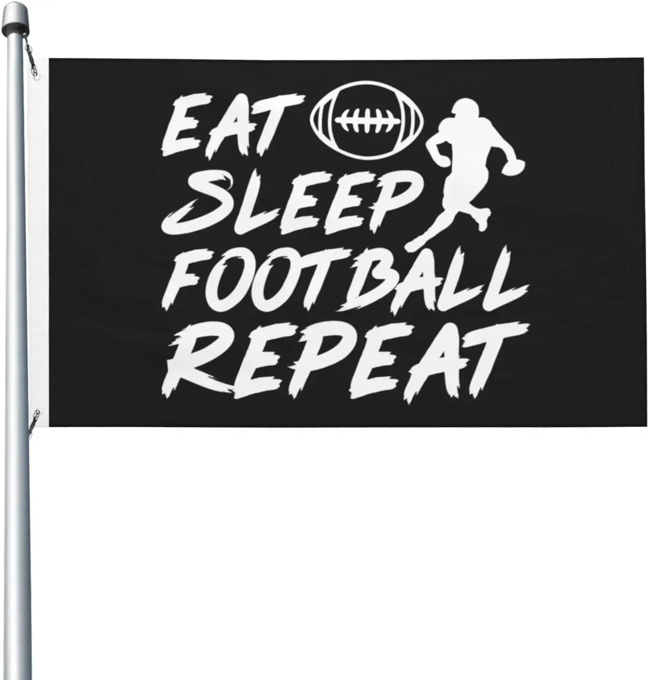 Flagicts 100% Polyester Eat Sleep Football Repeat Flag