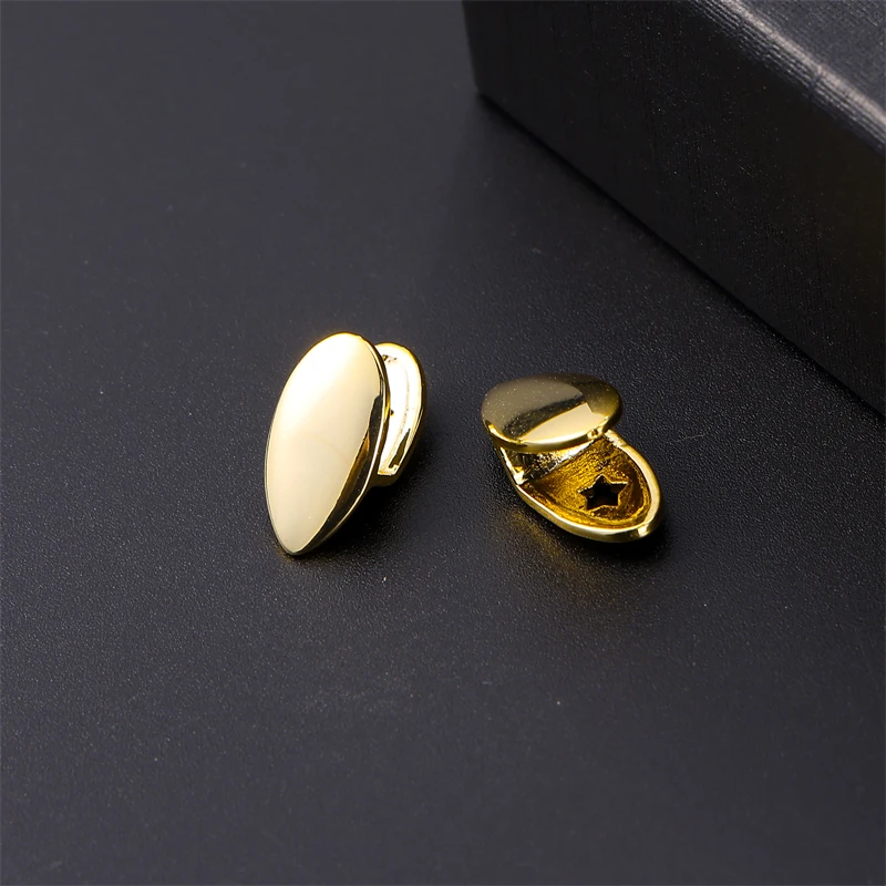 2pcs Teeth Caps Grillz Top & Bottom Charm Grills For Men Women Jewelry Gift