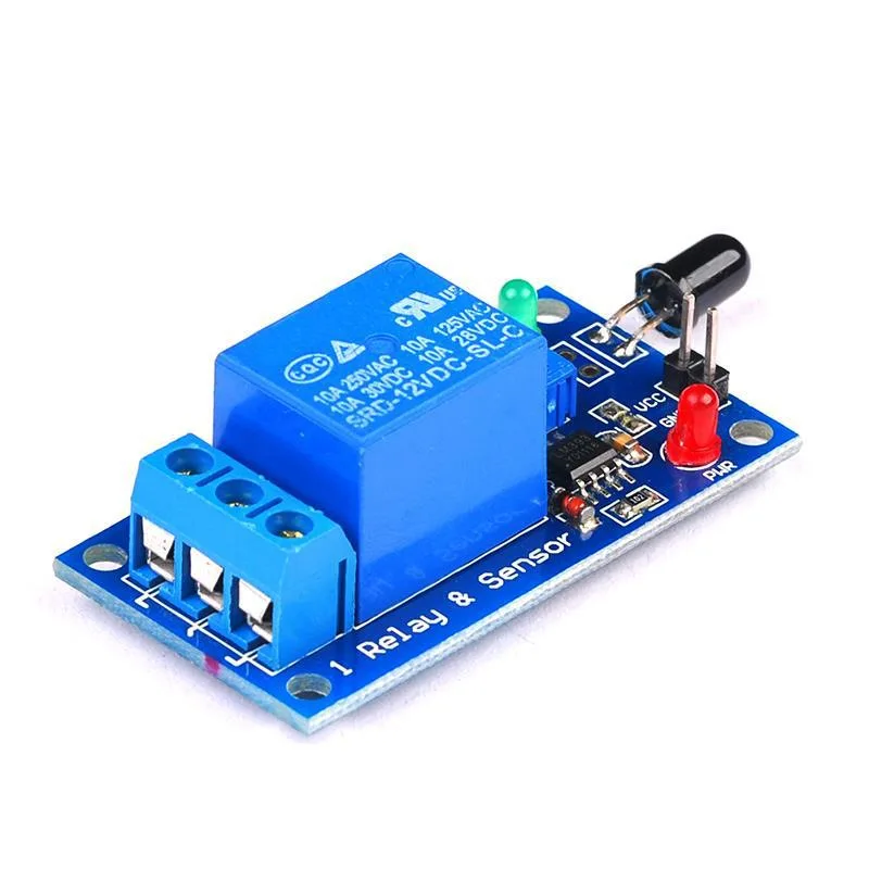Two-in-One Fire Alarm Flame Detection Module, 5V/12V Flame Sensor Switch