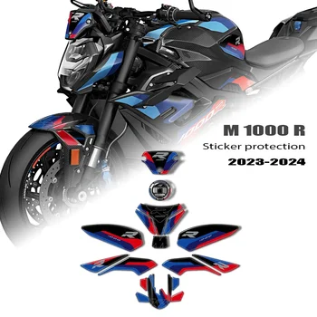 오토바이 바디 페어링 보호대 탱크 무릎 패드, 3D 스티커 데칼, BMW M 1000R M 1000 R 2023 2024