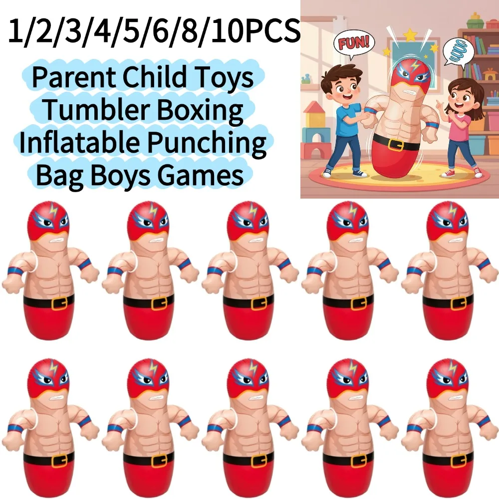1-10PCS Parent Child Toys Tumbler Boxing Inflatable Punching Bag Boys Games Sport Toys Christmas Birthday Gift for Boys Girls
