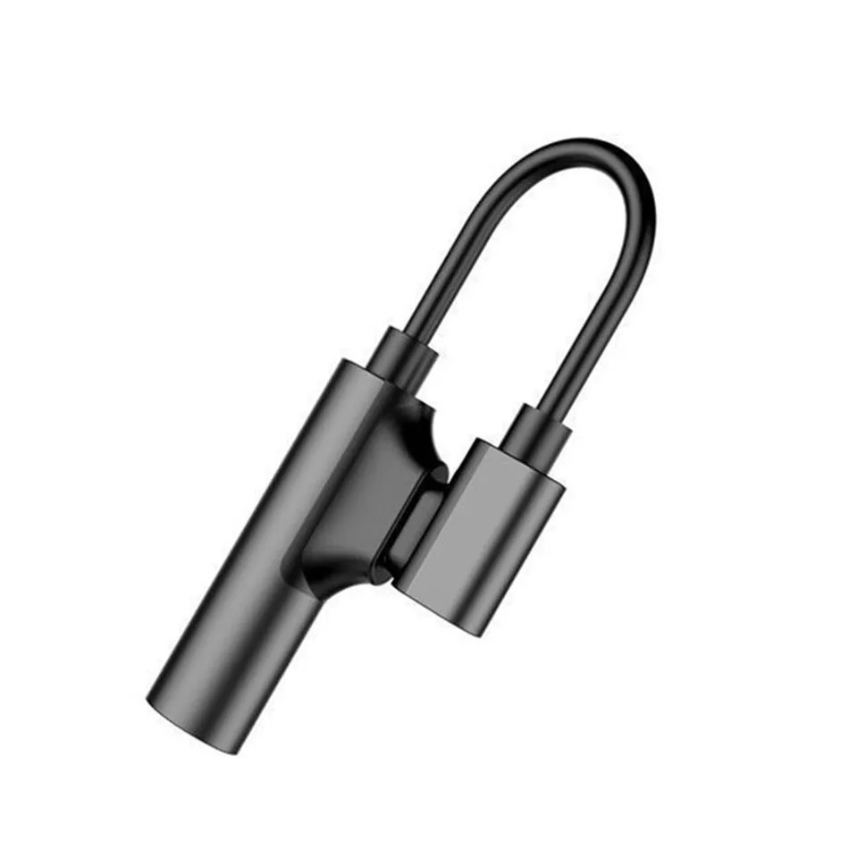USB C Connector To 3.5mm Audio Cables Earphone Splitter Cabo USB-C Converter Charging Wire For Xiaomi mi 6 8 note mix 2