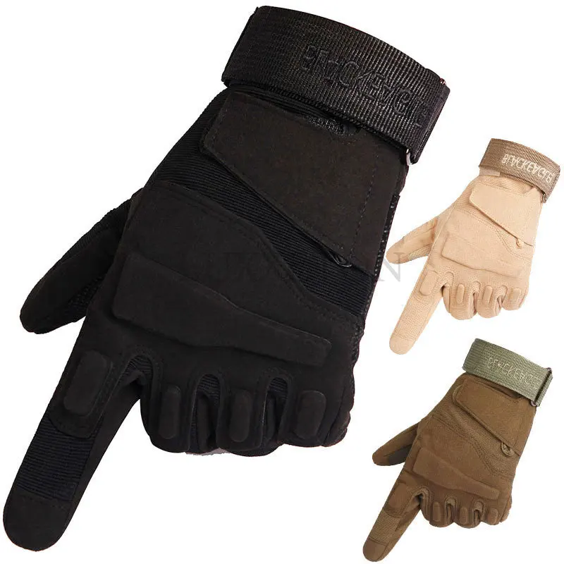 Gloves Paintball Airsoft Shooting Combat Anti-Skid Bicycle Hard Knuckle Full Finger Gloves Touch Screen