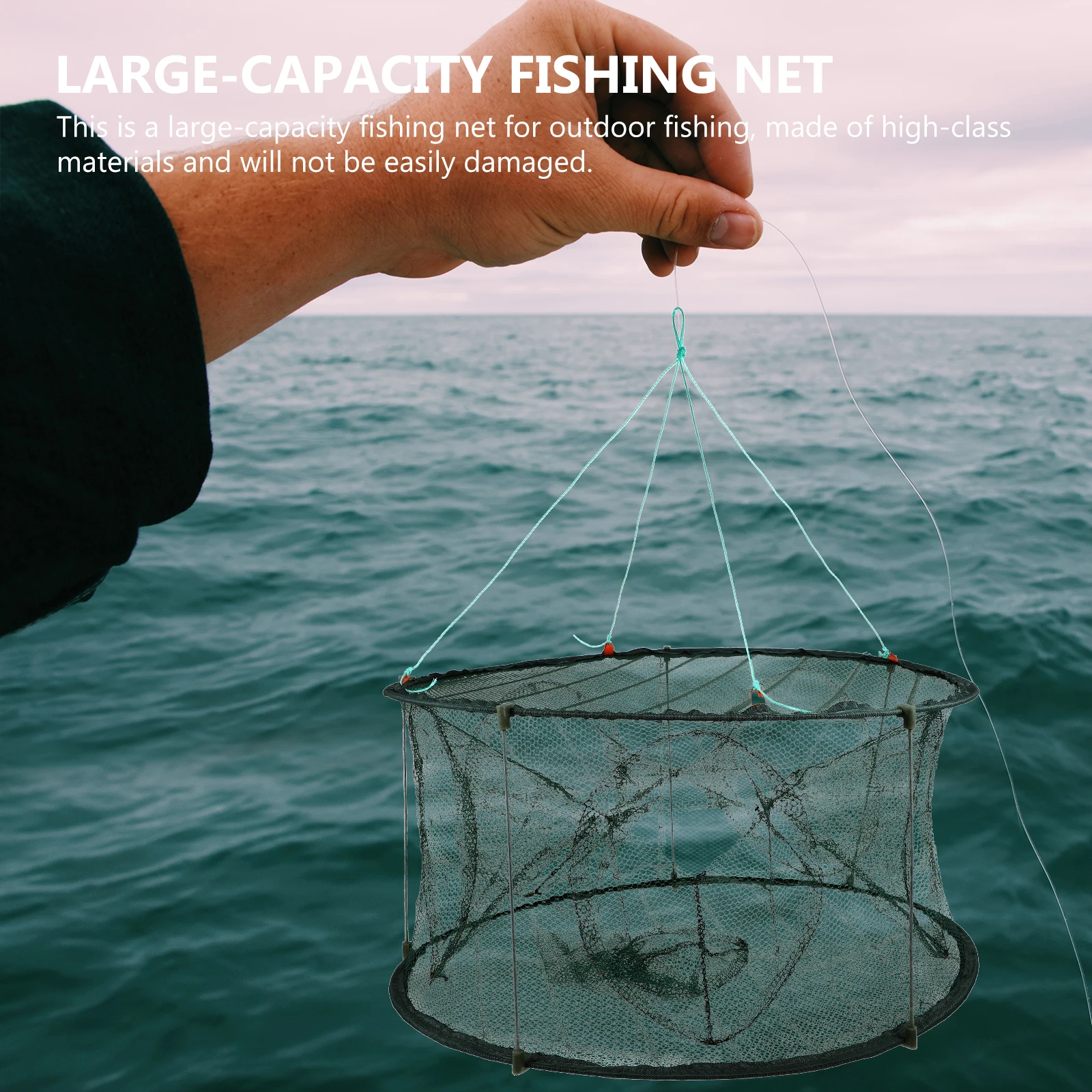 

Fishing Trap Multi function Shrimp Net Portable Crawfish Net Folding Bait Trap Fishing Accessory Compact Shape Lightweight