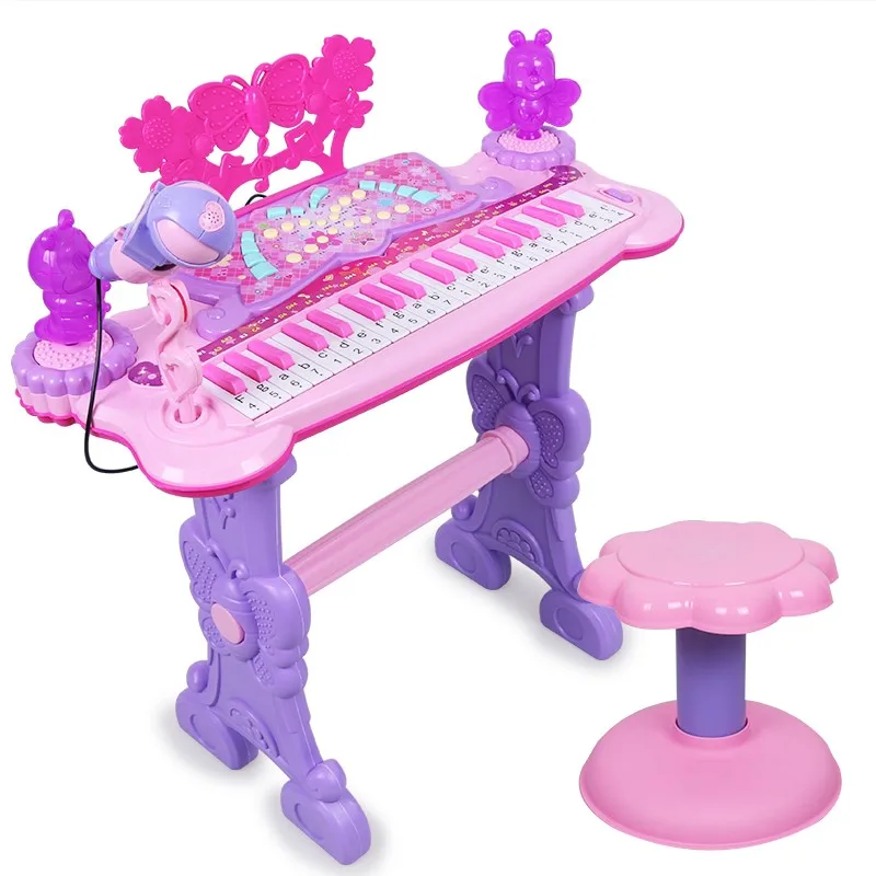 Zl Children's Electronic Keyboard Playing Piano Multifunctional Microphone Educational Toy