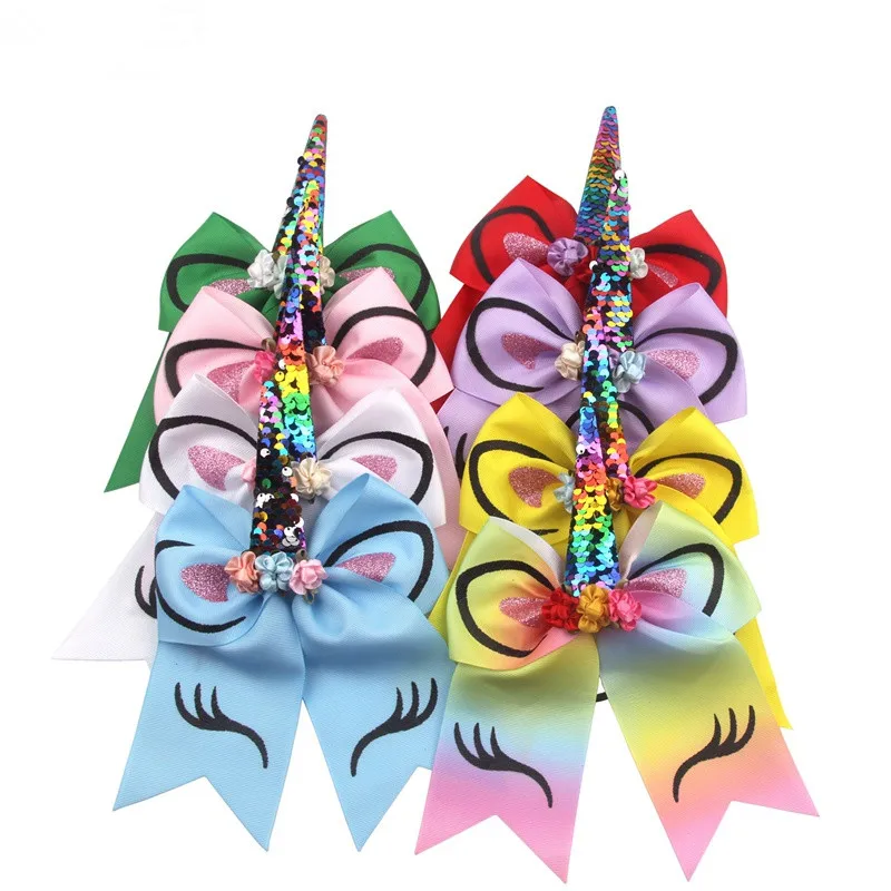 1pc Girl Sweet Unicorn Hairband Elegant Bow Decoration Festival Party Performance Women's Exquisite Hair Accessories view 6