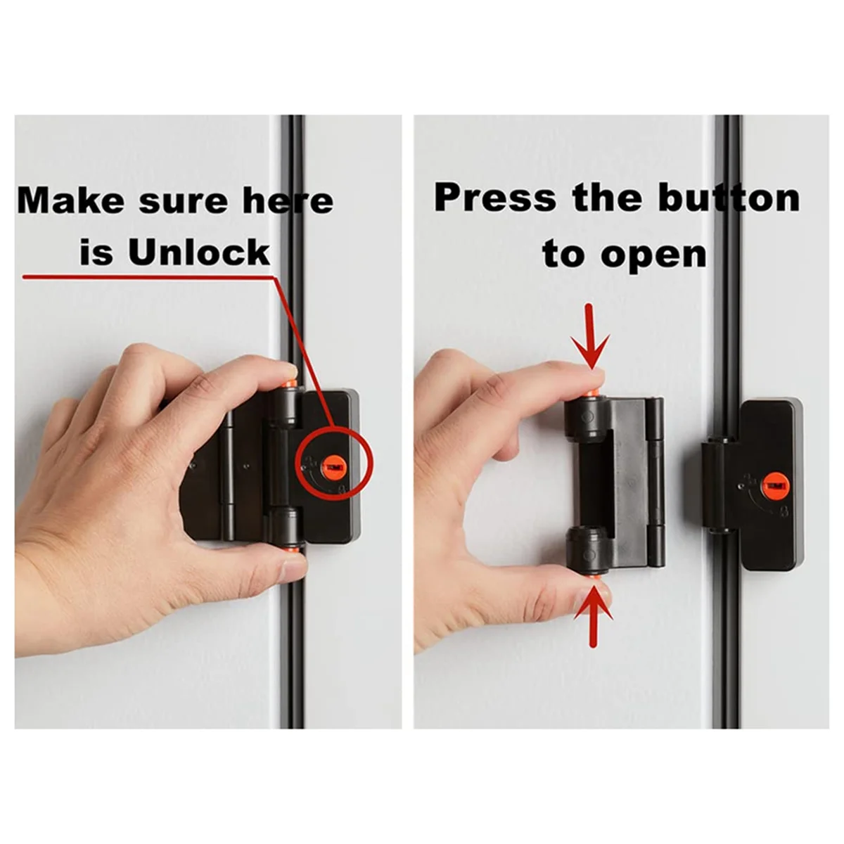ELBA_Refrigerator Door Locks, Double Button Bonded Refrigerator Locks