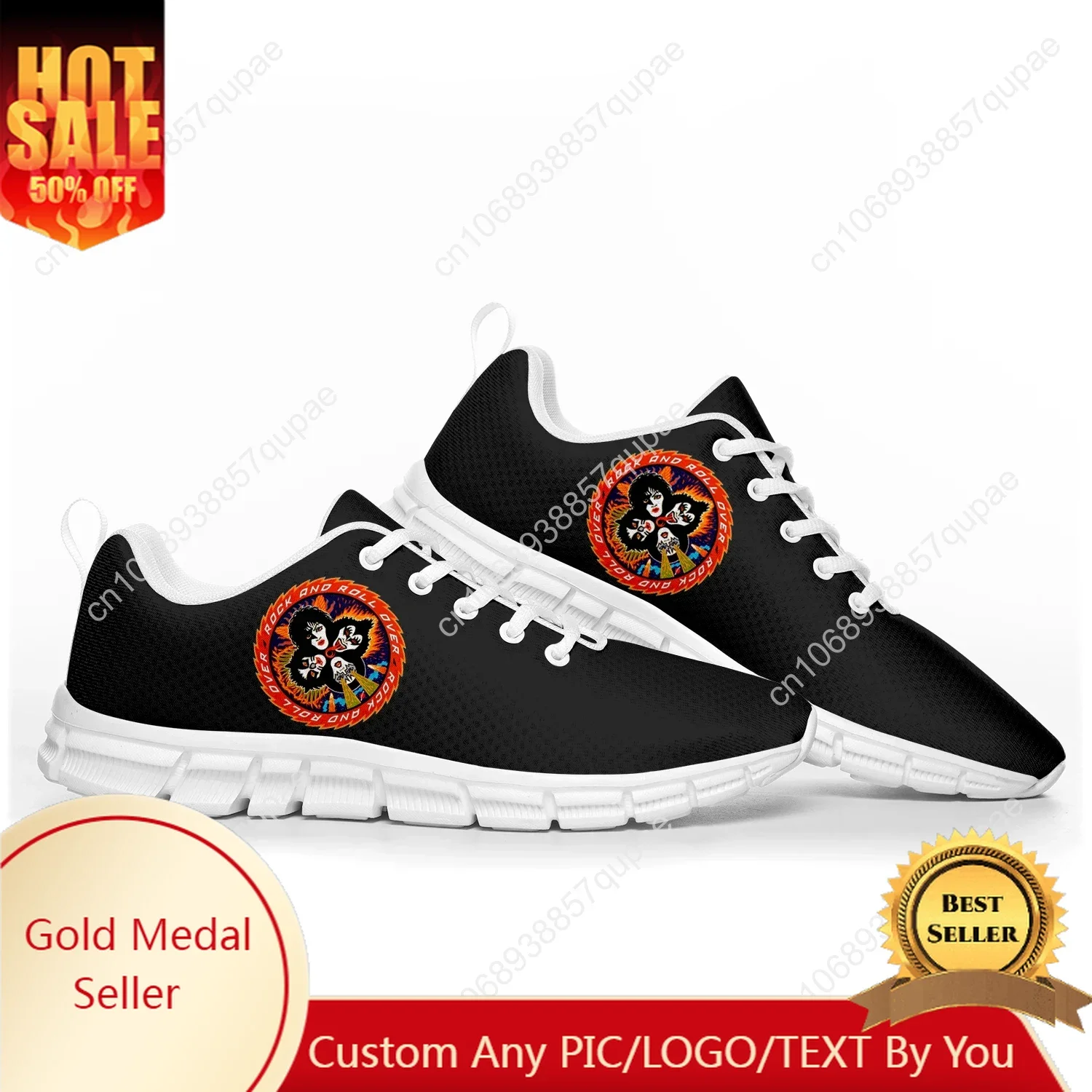 

Heavy Metal Rock Band Kiss Fashion Sports Shoes Mens Womens Teenager Sneakers Custom High Quality Couple Shoes