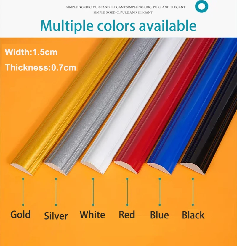 1m Peel and Stick Chair Rail Panel Molding Trim, Flexible Self-Adhesive DIY Wall Molding Trim for Wall Paneling for Home Decor