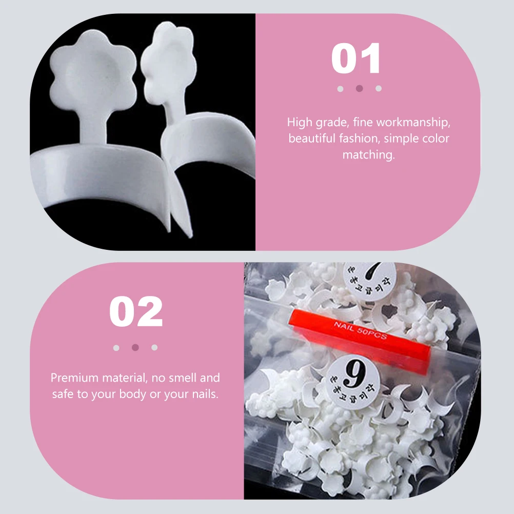 

500pcs French Fake Tips Premium Artificial Nails Lengthen Patches For Women Manicure Diy Nail Art Decor Nail Pieces