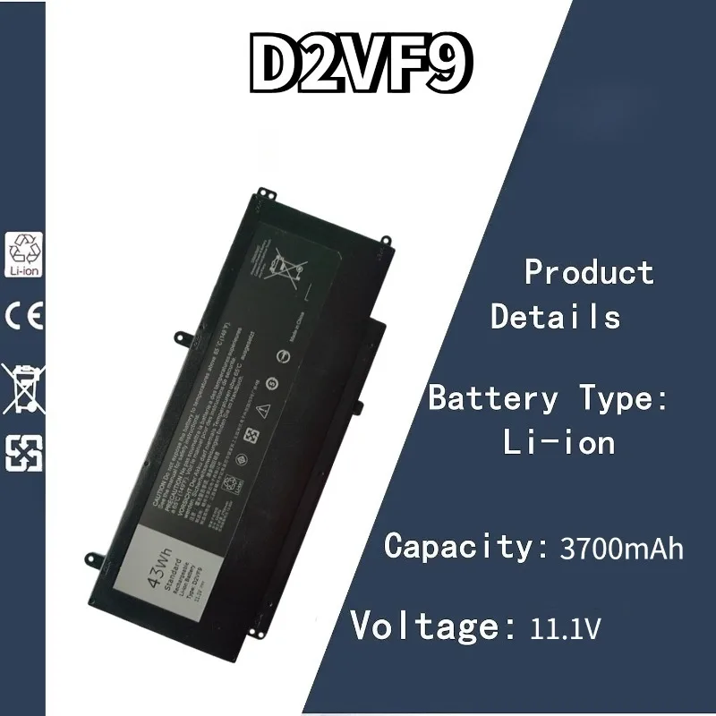 

Brand New 11.1V 3700mAh D2VF9 Laptop Batteries For Dell D2VF9 5459 Inspiron 7547 7548 P68G P41F Computer Battery 3 Cells