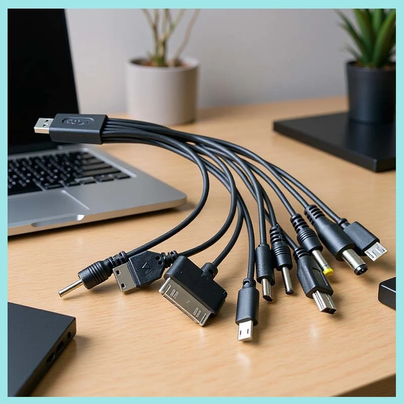 1/2/5pcs 10 in 1 Universal USB To DC Power Cable Mobile Phone Charger Adapter Plug Usb DC Multifunction Jack Charging Line B2