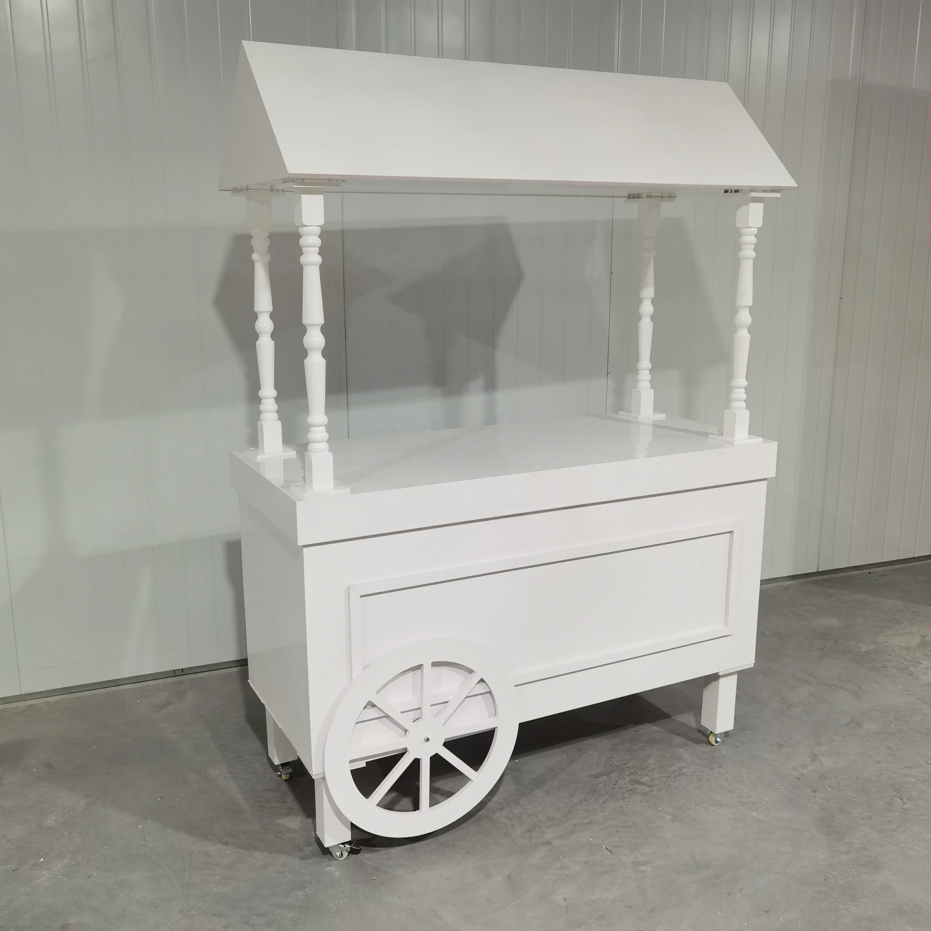 White Color  Nice  Candy Dessert Carts for Wedding Decorations