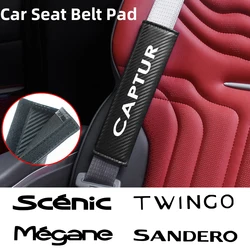 Car Safety Belt Cover Adjustable Seat Belt Cover Shoulder Strap Covers For Renault CAPTUR SANDERO SCENIC KADJAR TWINGO MEGANE