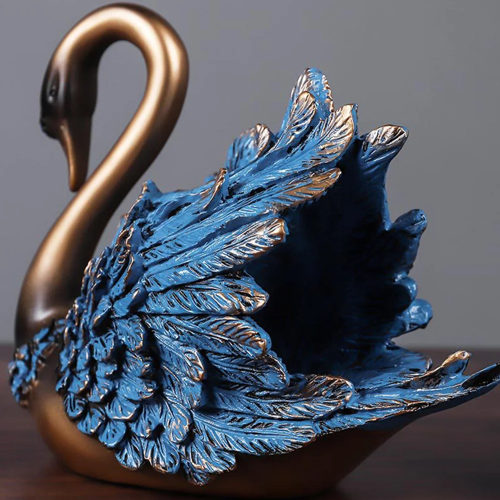 

1Pcs Swan Red Wine Rack Resin Ornament Colorful Desktop Sculpture Home Office Potted Decor Craft Gift Resin Ornament