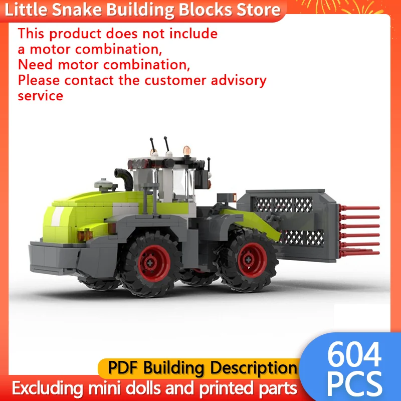 City Car Model MOC Building Bricks Agricultural Forage Loader Modular Technology Gifts Holiday Assemble Toys Suit Display