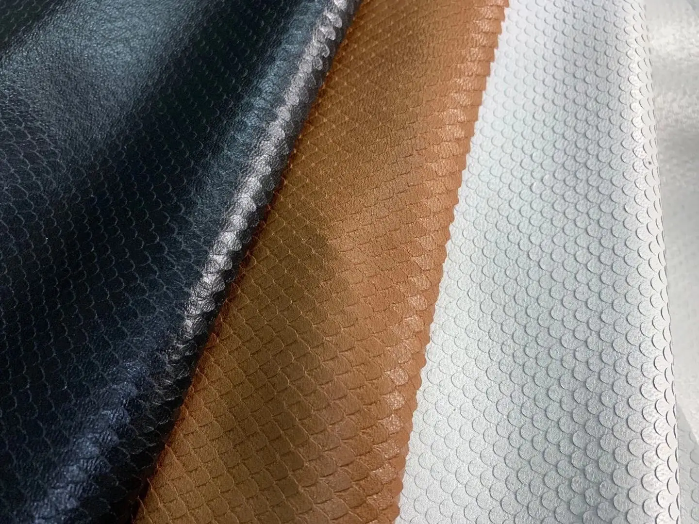 

Dada Goatskin Rhombus Serpentine Knife Cut Leather, Available in 3 Colors, 4-6 SF Authentic Leather Sheepskin, Authentic