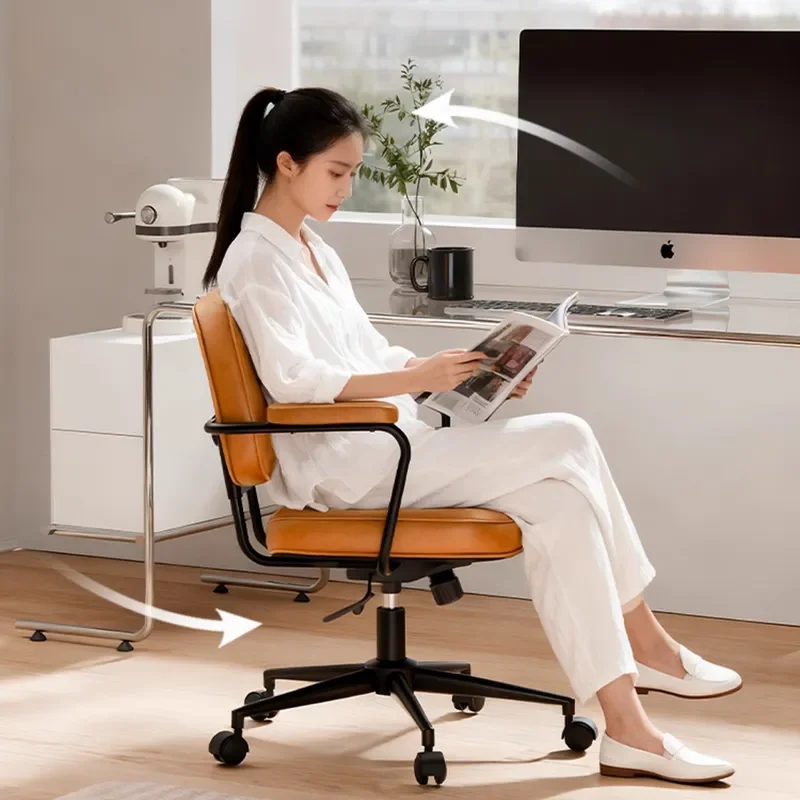 Allefye Office Chair Ergonomic Boss Chair with Rotating and Height Adjustable Features for Meeting Room Home Study and