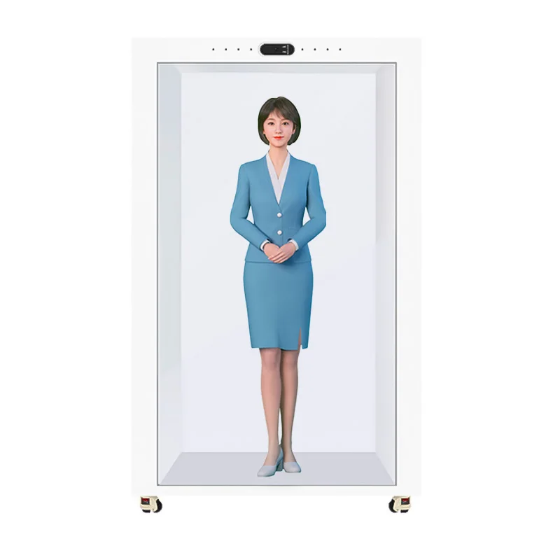 86-inch AI Digital Human 3D Holographic Cabin Touch Transparent Screen Display Cabinet Virtual Digital Human