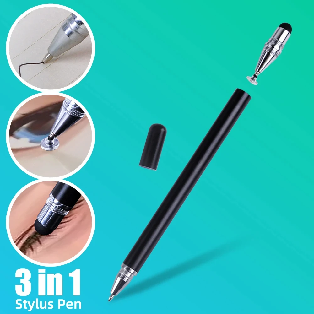 ANMONE 3in1 Stylus Pen Universal Drawing Tablet Capacitive Screen Touch Pen for Mobile Android Phone Smart Pencil Accessories