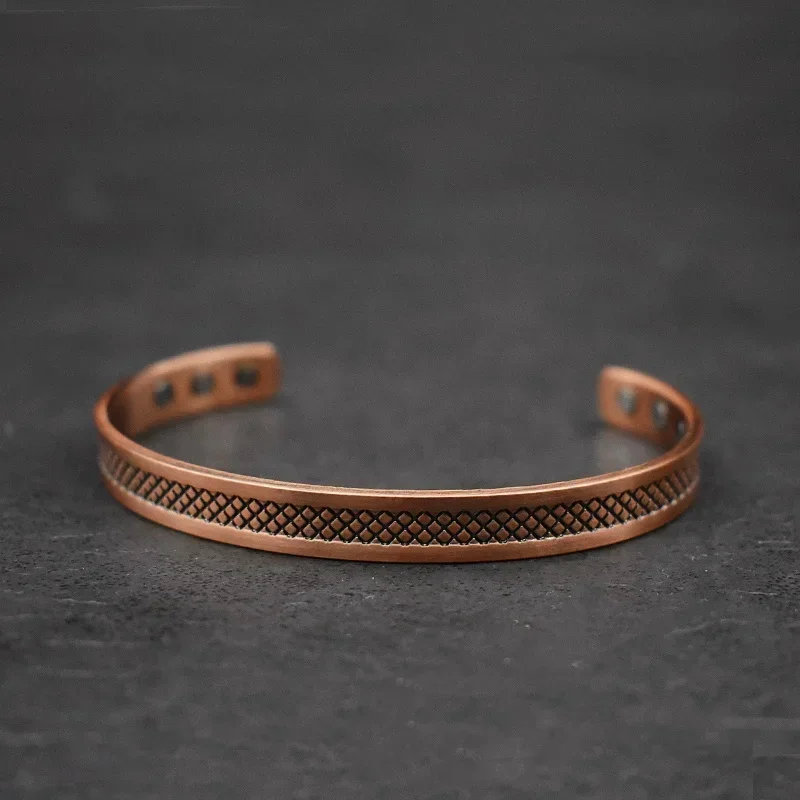 Magnetic Energy Copper Bracelet for Men 99.9% Copper Magnetic Bracelet Adjustable Bangle Jewelry Gift