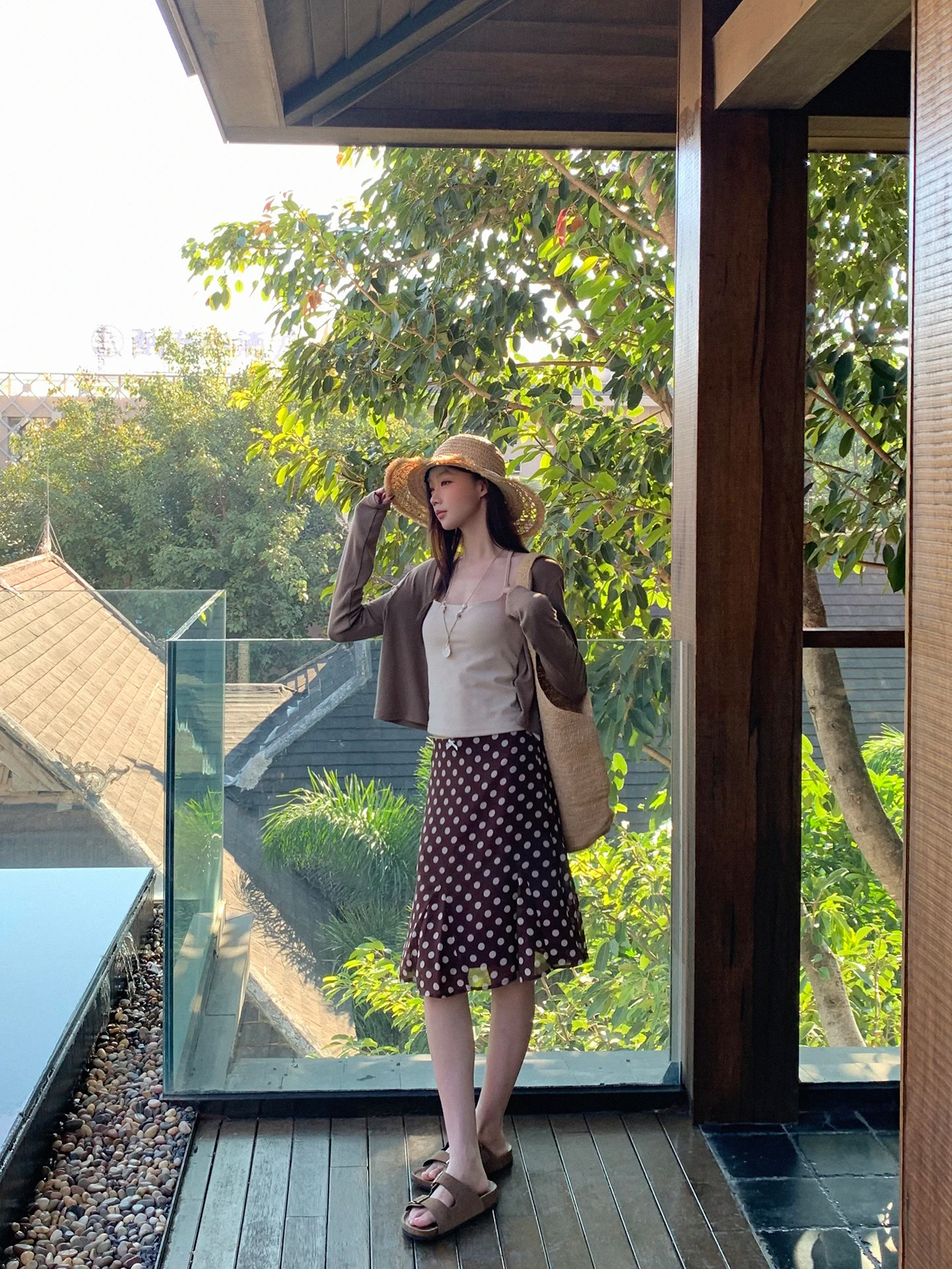 

Женская юбка-трапеция Red Dot A-Line, новая летняя модель 2026 года, облегающая юбка-русалка, коричневая в горошек, маленький размер, повседневная, низкая посадка