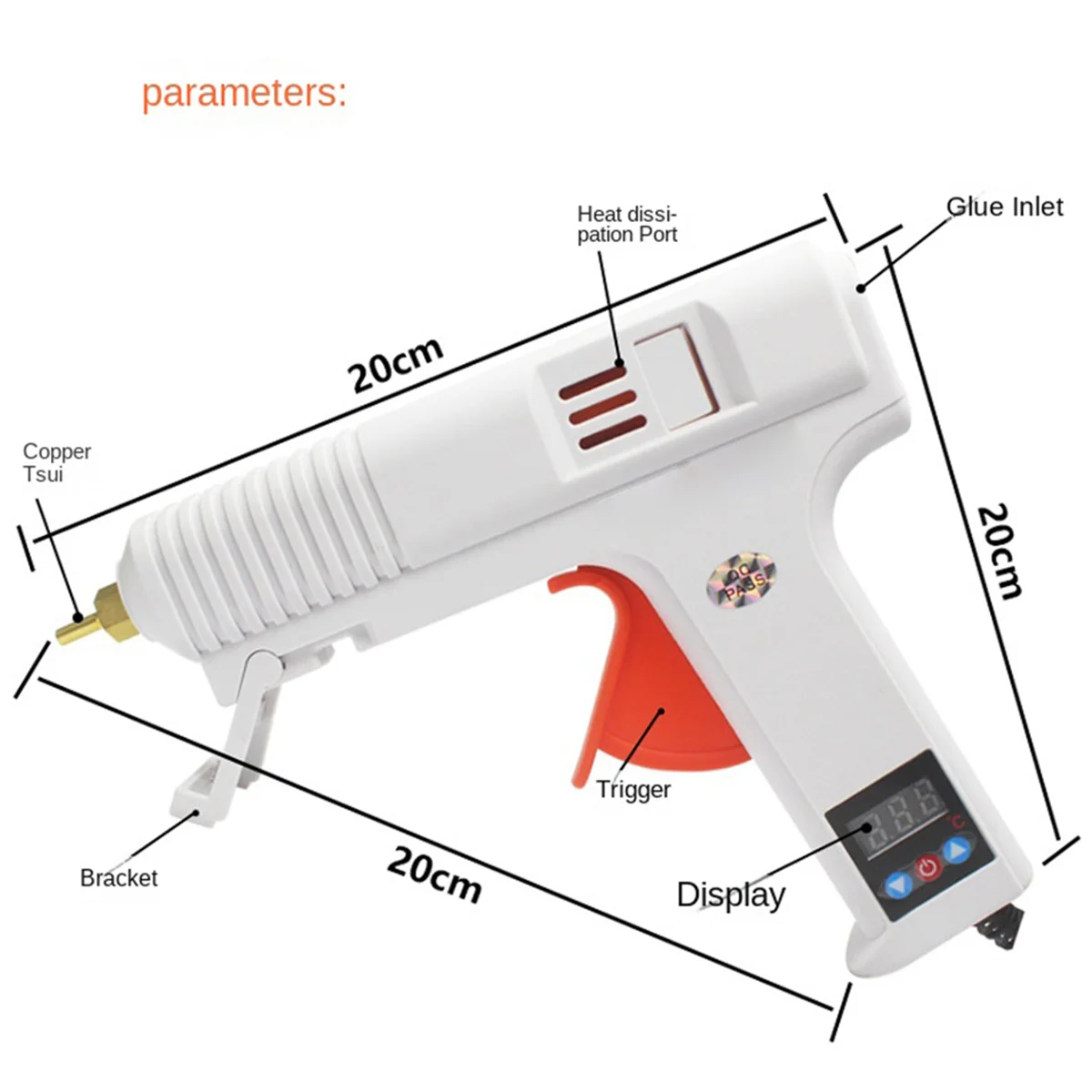 

ABWG-EU Plug Hot Glue Gun Hot Melt Glue Gun for Car Dent Puller for Heating Craft Repair Tools Temperature