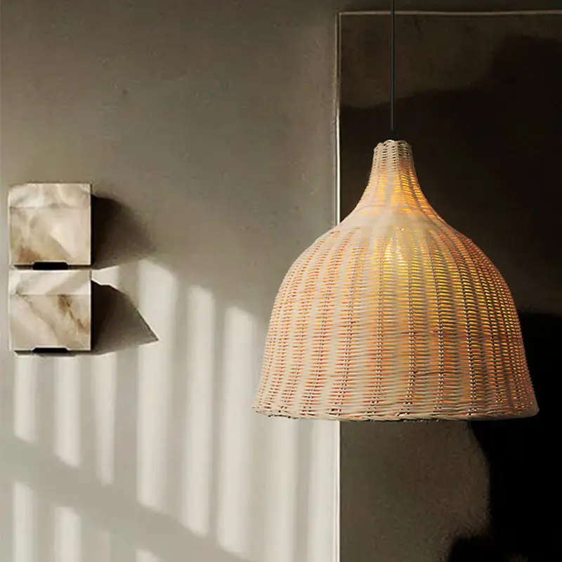 

Bamboo woven pendant lamp, Chinese bamboo art Japanese bamboo lamp Zen style restaurant single head lamp tea room homestay lamp