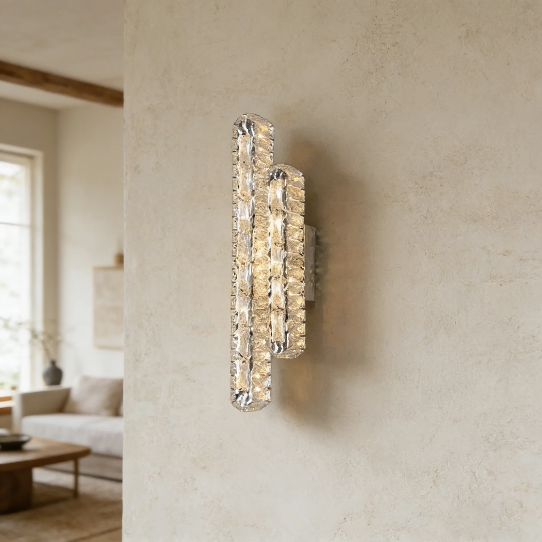 

Luxury Modern Oval LED Crystal Wall Lamp for Living Room Bedroom Decoration Indoor Light Fixtures Home Wall Decor