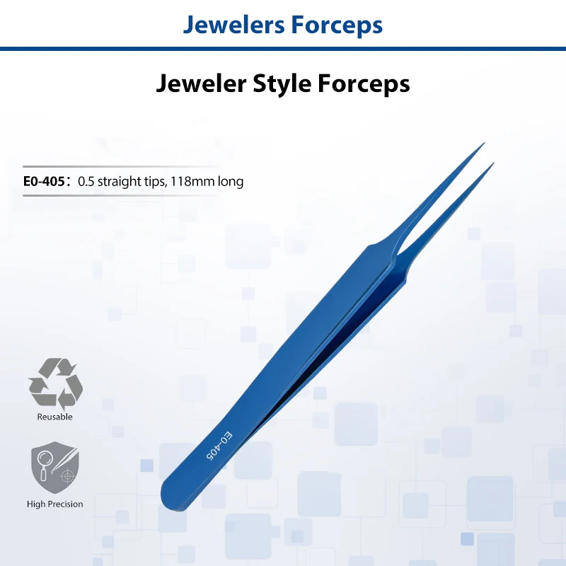 Corrosion Resistant Titanium Alloy Jeweler Style Forceps Fine Tip Precision Forceps for Jewelers Watchmakers DIY Handcraft Tools