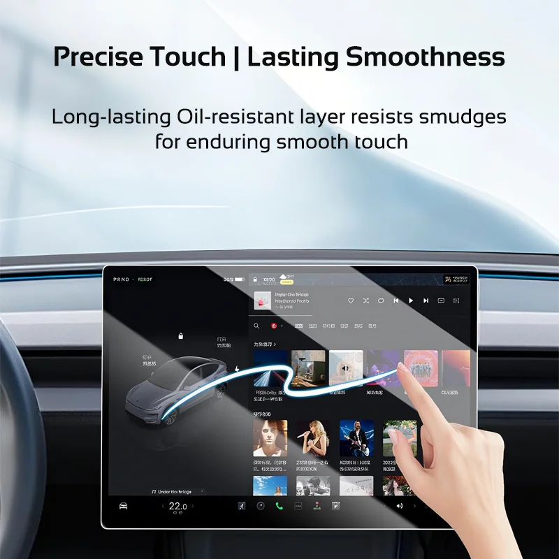 für Tesla Model 3 Highland Y YL 2025-2027 HD Displayschutzfolie aus gehärtetem Glas, Schutzabdeckung für die Navigation, Zubehör – Detail 3