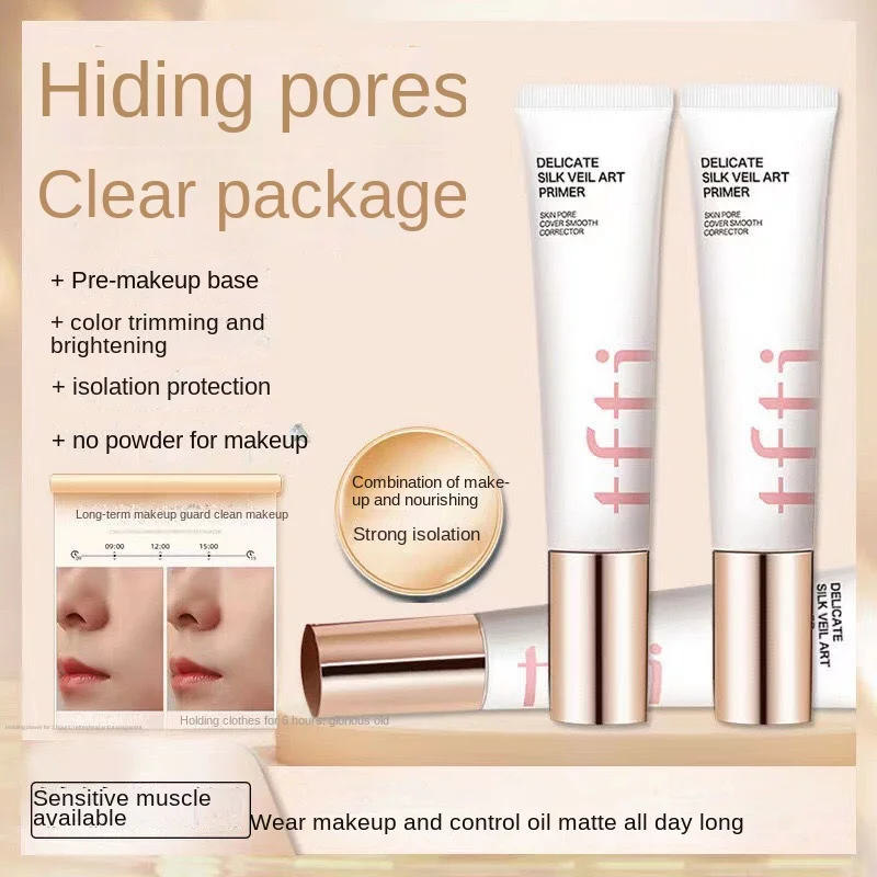 Pre-Make-up-Creme 3-in-1-Isolieröl zur Kontrolle unsichtbarer Poren grundierung aufhellen der Concealer feuchtigkeit spendende Gesichts kosmetik