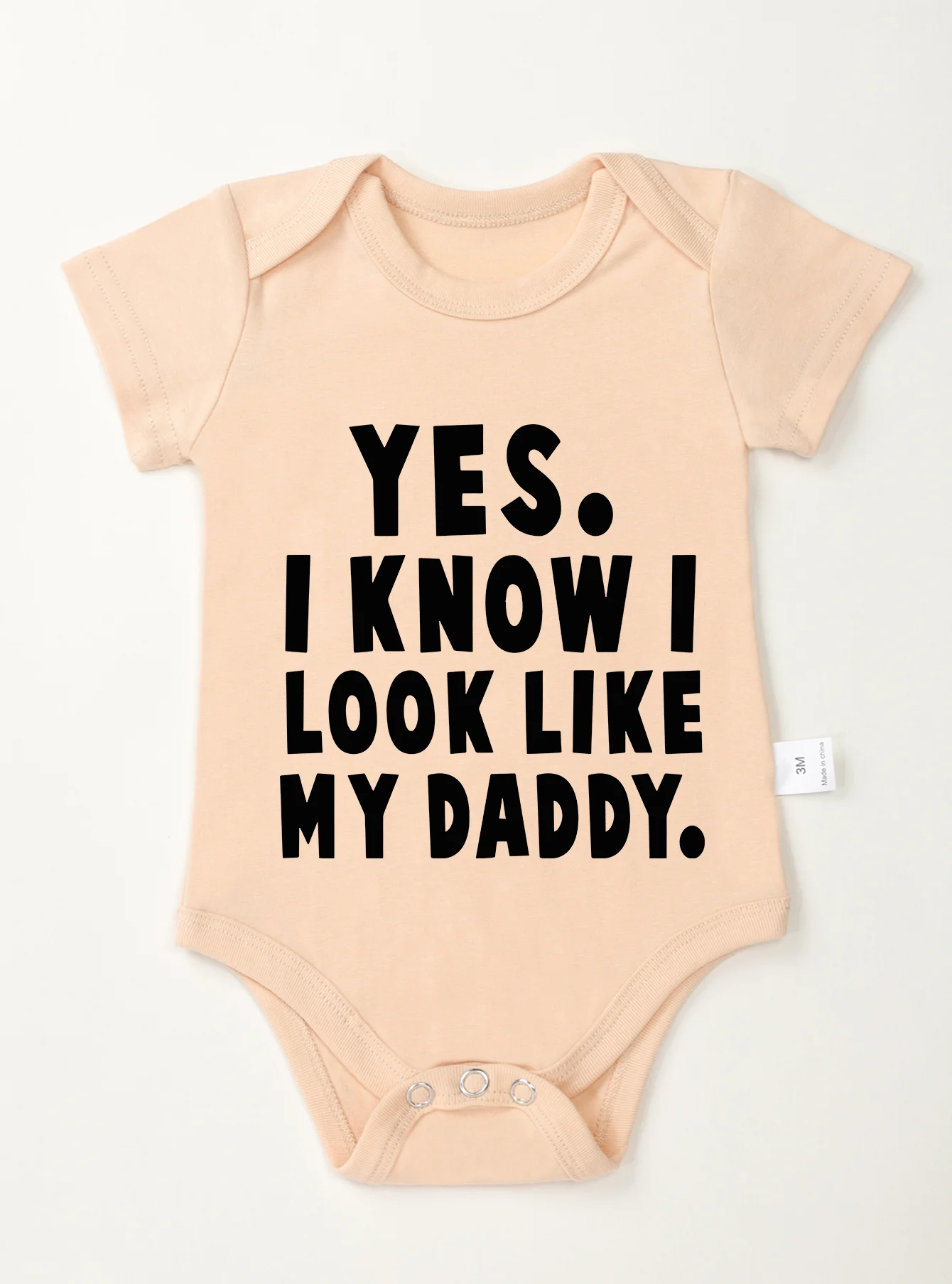 Short Sleeve Toddler Romper Infant Jumpsuit Newborn Baby Girl Boy Clothes Bodysuit Yes I Know Look Like My Daddy Print Onesie