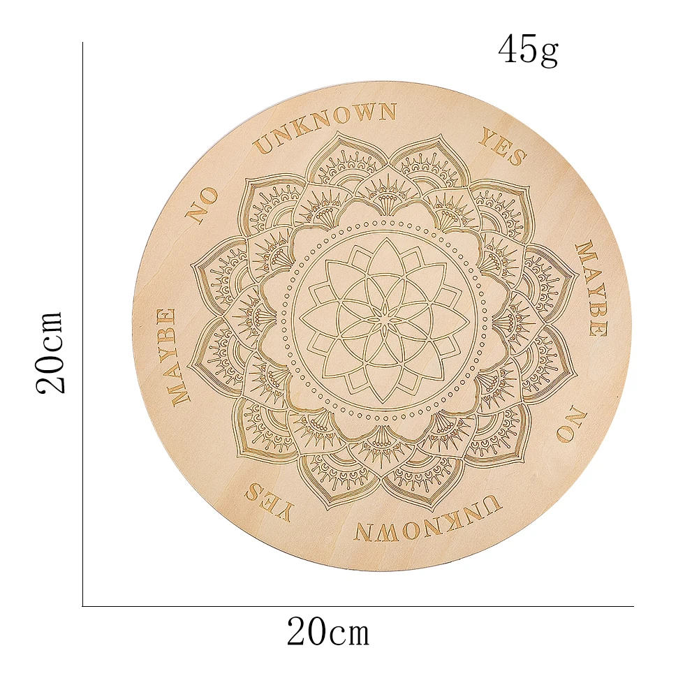 20cm Wooden Lotus Crystal Grid Display Board Base Tray Coaster Sacred Geometry Buddhist Meditation YOGA Healing Art Decoration