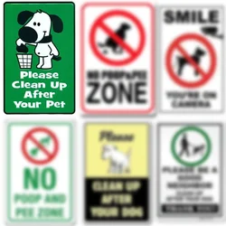 Please Pay Attention To The Metal Plate Sign No Dog Poop Sign Outdoor Sign Please Clear Dog Poop Warning Sign 8x12lnch