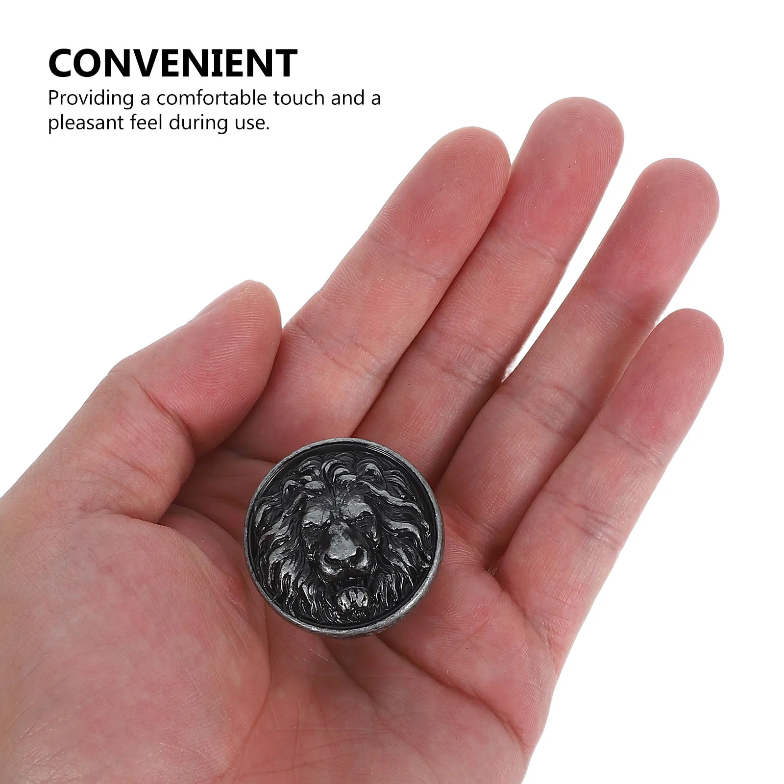 

3pcs Lion Drawer Pulls: Single Hole Zinc Alloy Cabinets Knobs for Wardrobes Cupboards - Easy Installation for Retro Furniture Dr