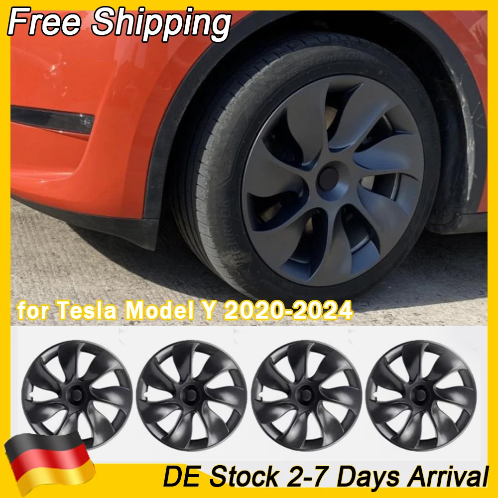 

4PCS 19inch Wheel Cover For TESLA Model Y 2020-2024 Cyclone Symmetrical Style Replacement Wheel Hubcaps Car Accessories