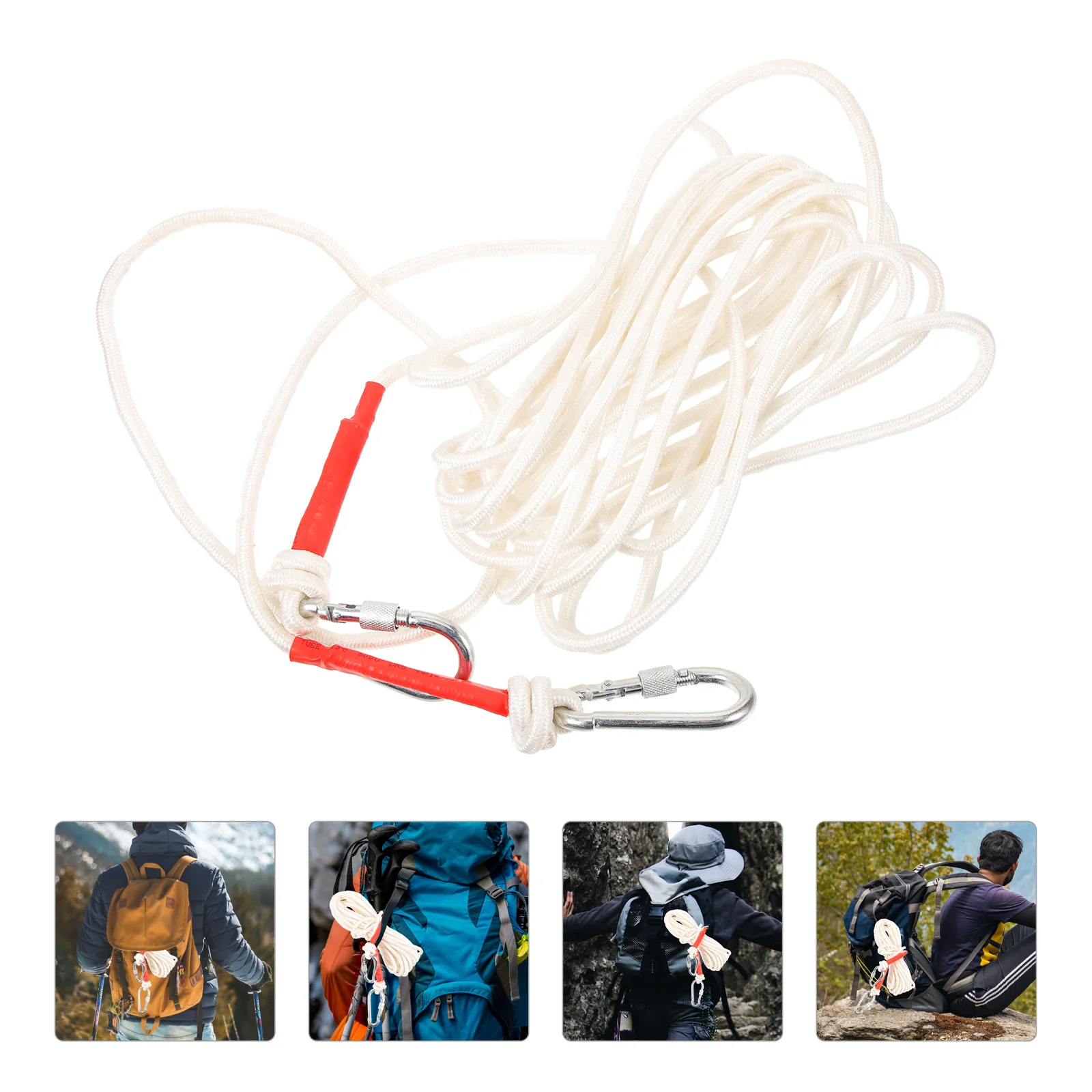 

High Strength Outdoor Climbing Rope For Tree Rappelling Lightweight Nylon Escape Safety Rope With Buckles Durable Wear-Resistant