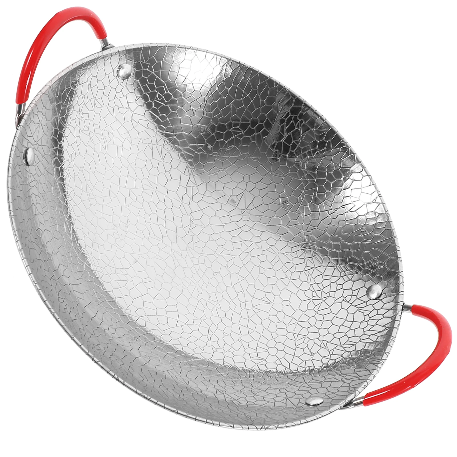 

Soup Pot Stainless Pan Steel with Handle Ramen Cooking Wok Silver Korean Noodle for