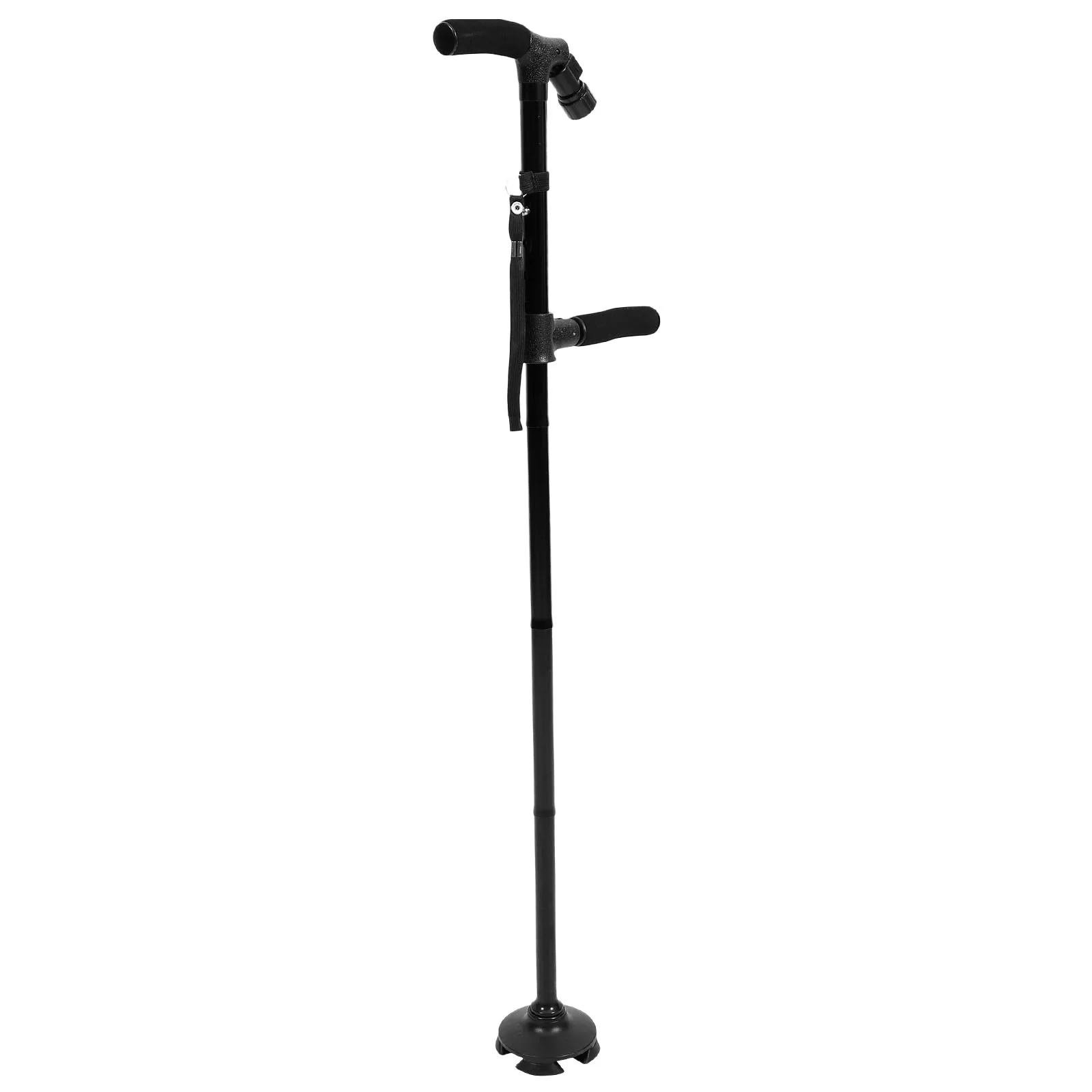 

s Folding Stick Black Aluminum Alloy Anti Slip Cane Adjustable Height Trekking Pole Nonslip Hiking Cane Hiking Aid