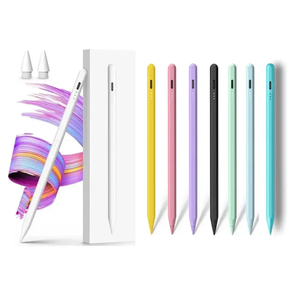 

Rechargeable Universal Stylus Pen Battery Indicator Colorful Screen Pencil Mobile Phone Drawing Tablet Touch Pen for Android/iOS