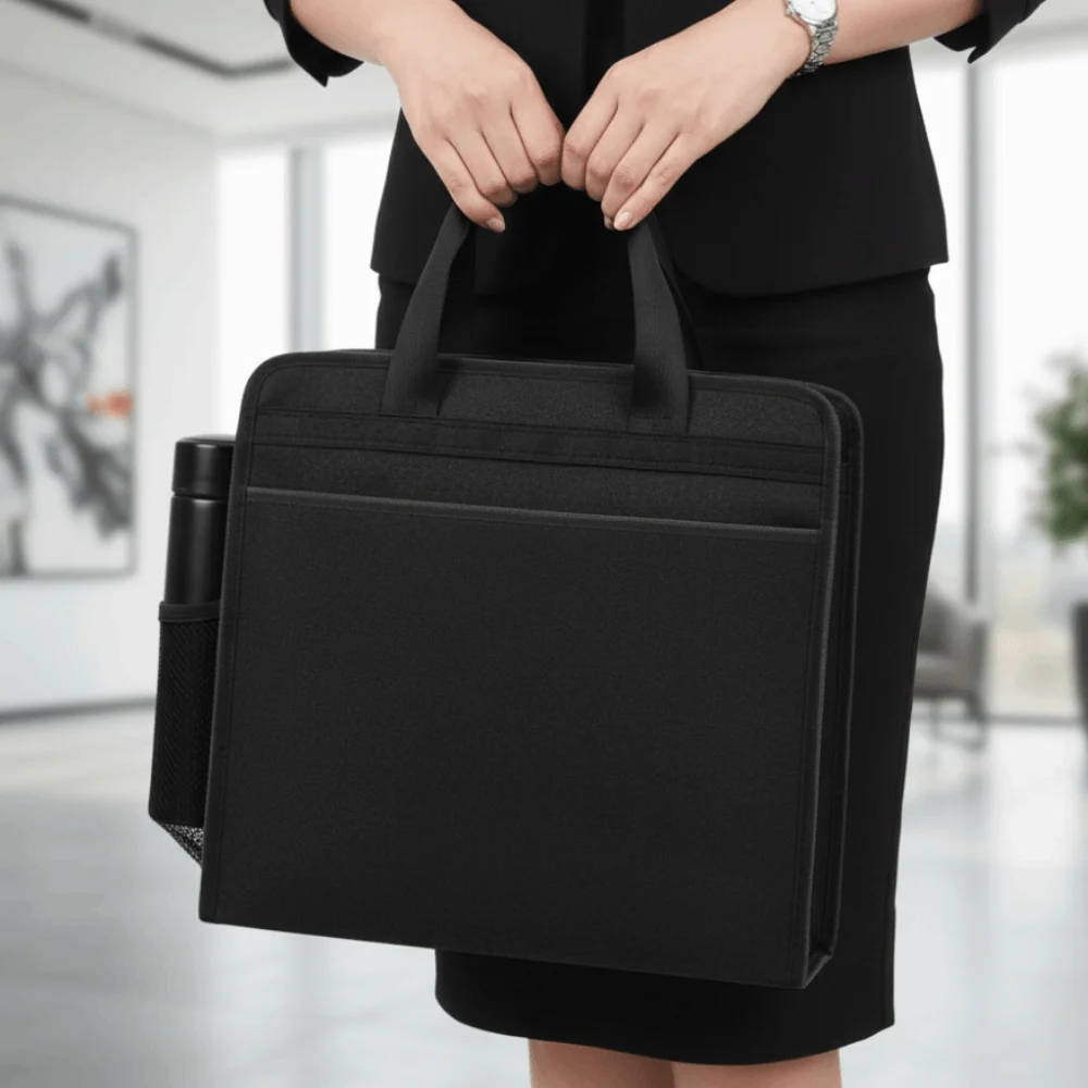 

Водонепроницаемая сумка для документов на молнии, Оксфорд с ручкой, сумка для хранения файлов, утолщенная портативная сумка для студентов большой вместимости, домашние задания