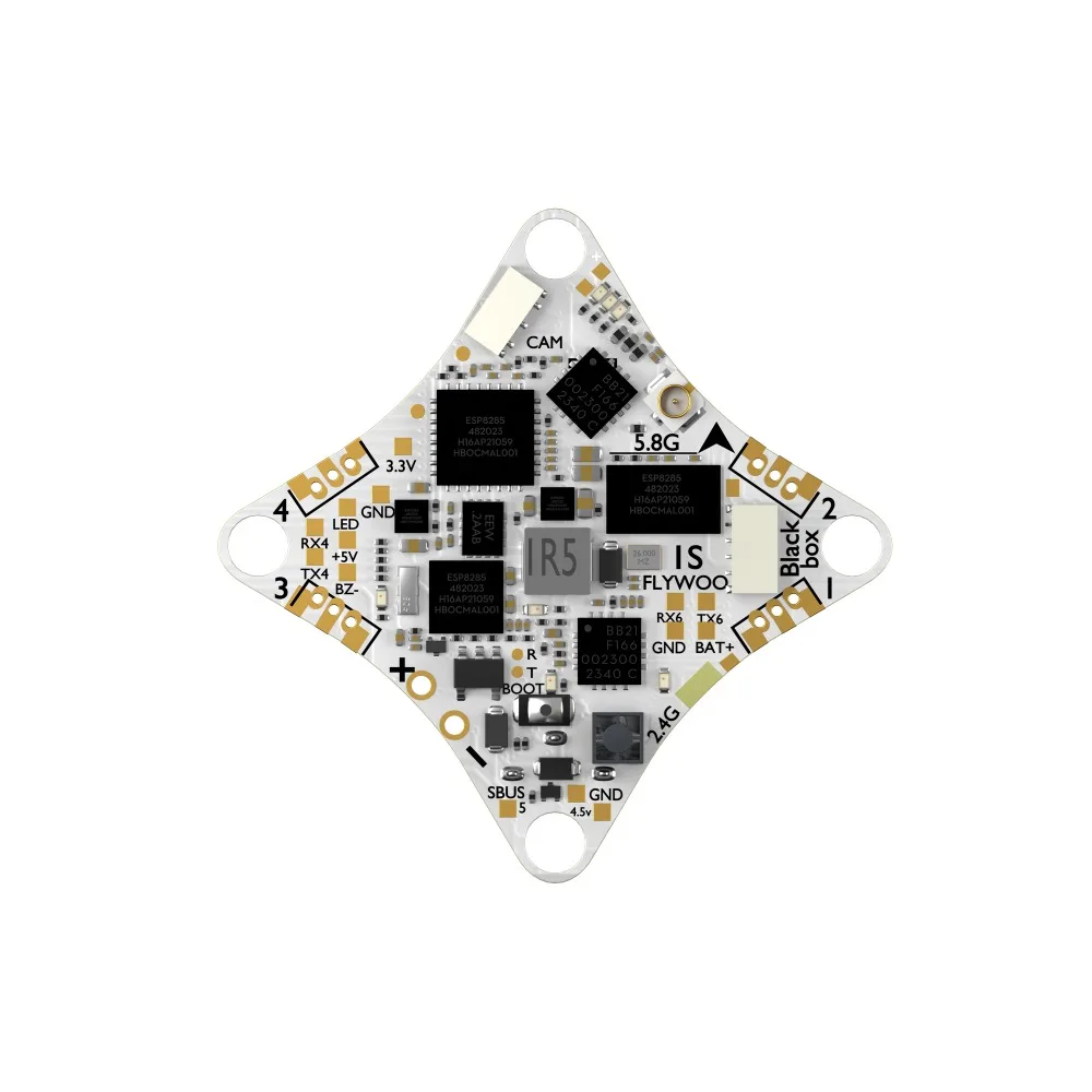 

Flywoo GOKU F405 ERVT 1S 5A AIO FC 5-в-1 с ELRS 400 МВт, гоночный дрон FC 1S, сверхнизкая задержка для инструментов FPV Acro RC
