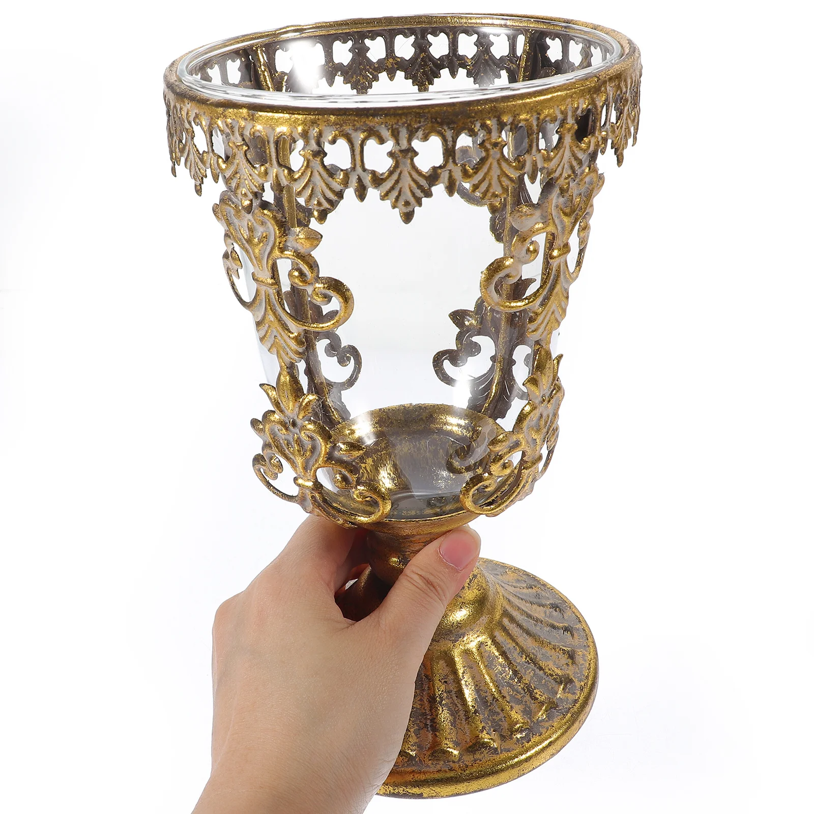 

Desktop Vintage Vase Floral Holder Easy Clean Round Edges Wedding Centerpiece Home Planter Vintage Vase Fresh Flower Storage Pot