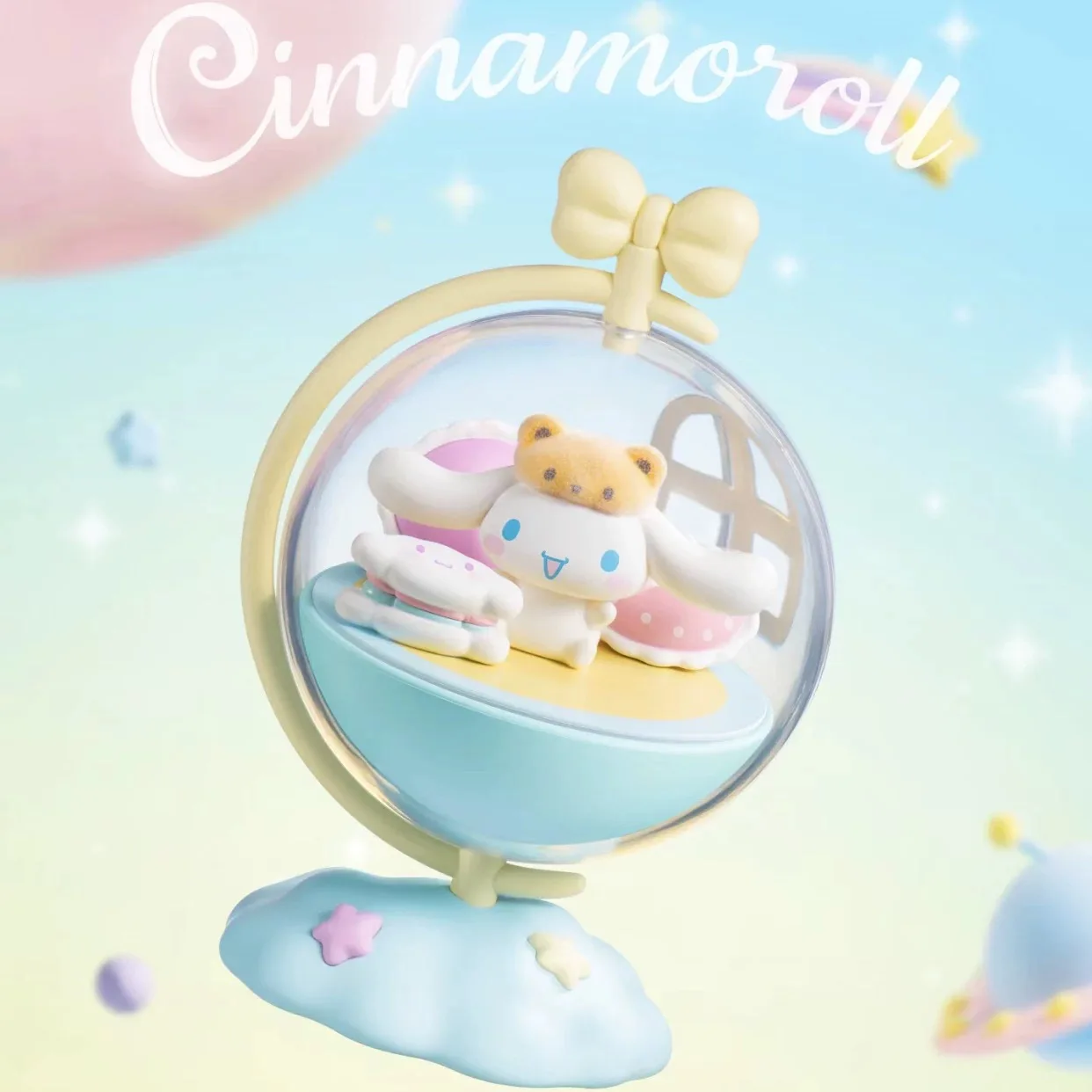 Seria Sanrio obrotowa planeta Cinnamoroll gadżety prezent urodzinowy figurka w pudełku niespodziance modna zabawka ozdoba dekoracja stołu