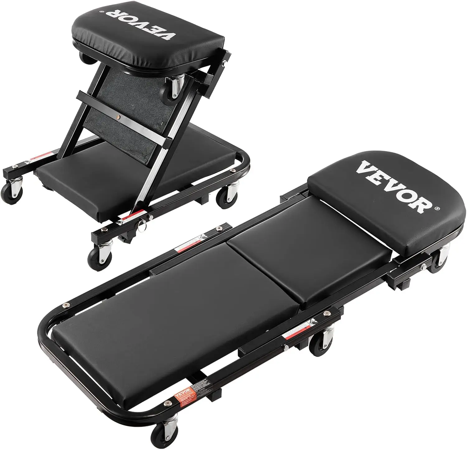 

Foldable Z Garage Creeper, 40 in, 450 lbs Load Capacity Rolling Stool with 6 Wheels Padded Seat Steel Frame for Garage Shop Home