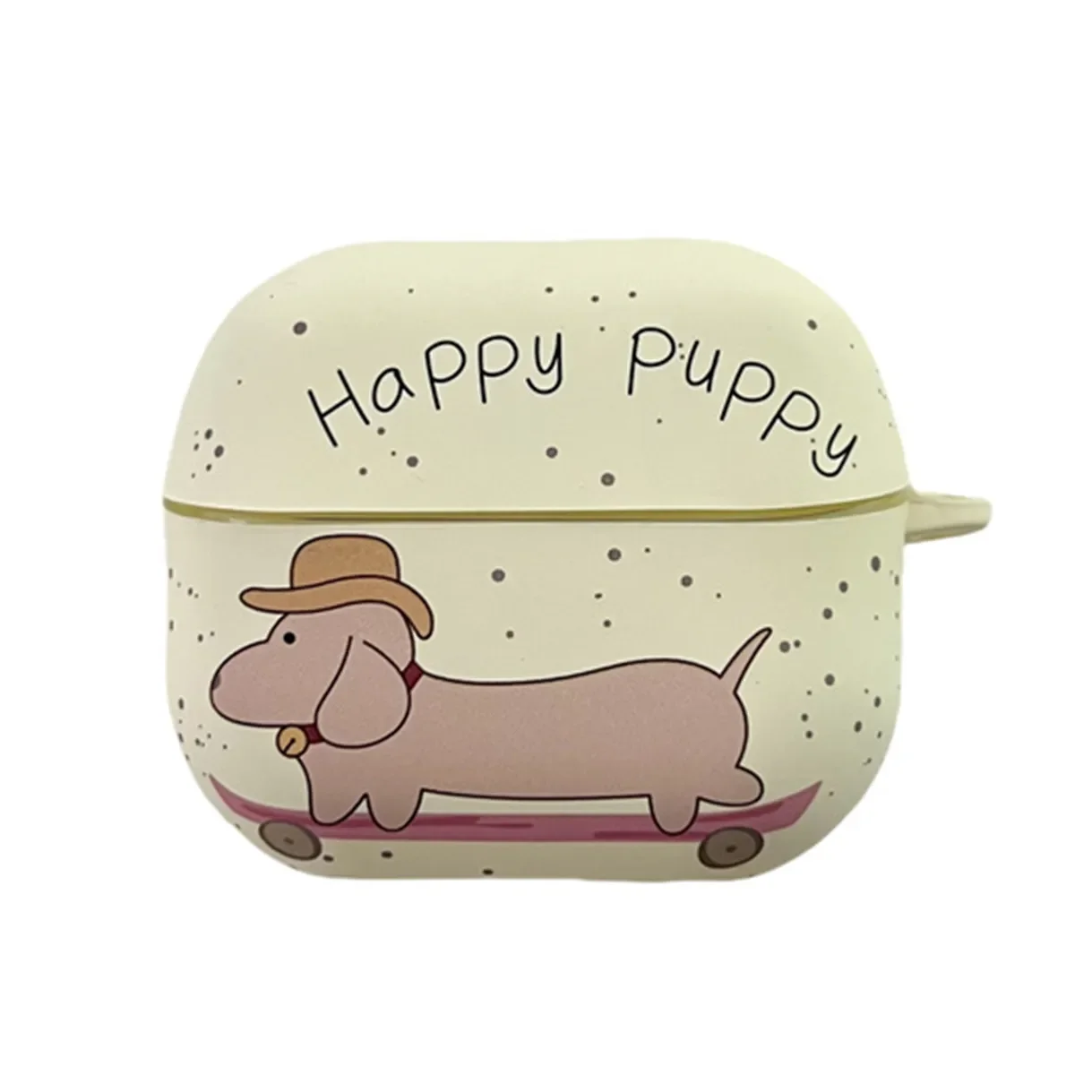 Совместим с Samsung Galaxy Buds 3/Buds 3 Pro, чехол-бутон с милой мультяшной собакой и брелоком, противоударный чехол для наушников